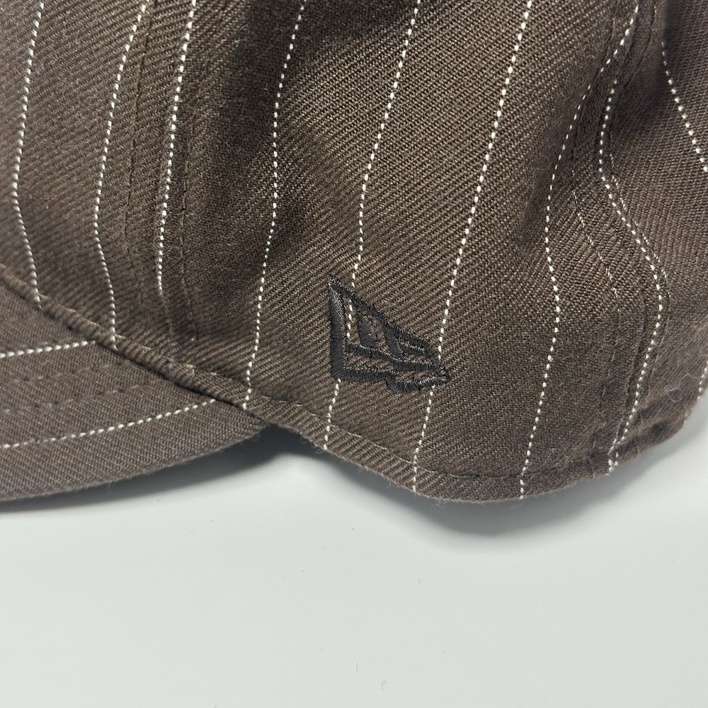 Los Angeles Dodgers Hat New Era 59FIFTY Fitted Size 7 1/2 Brown Pinstripe - Picture 3 of 8